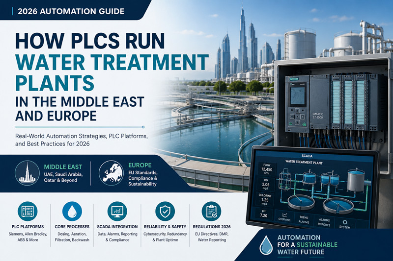 Cómo los PLC controlan las plantas de tratamiento de agua en Oriente Medio y Europa: Guía de automatización 2026