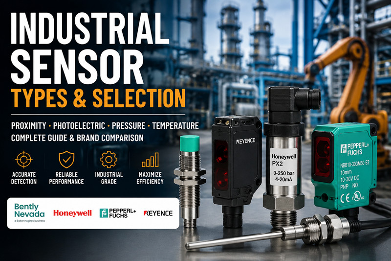 Tipos y selección de sensores industriales: proximidad, fotoeléctricos, de presión y más.