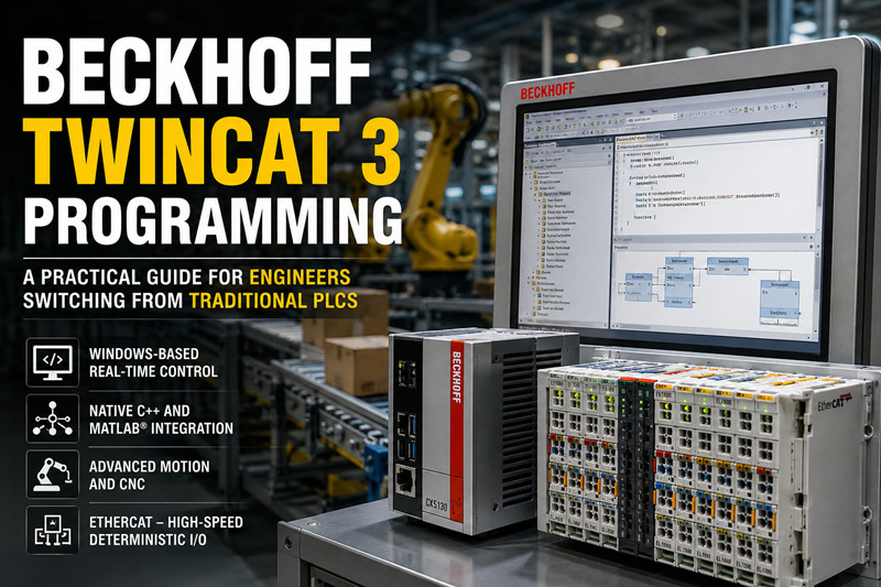 Programación de Beckhoff TwinCAT 3: Una guía práctica para ingenieros que migran desde PLC tradicionales.