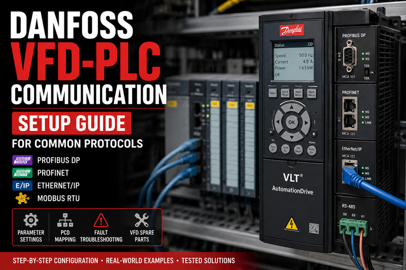 Comunicación Danfoss VFD-PLC: Guía de configuración para protocolos comunes