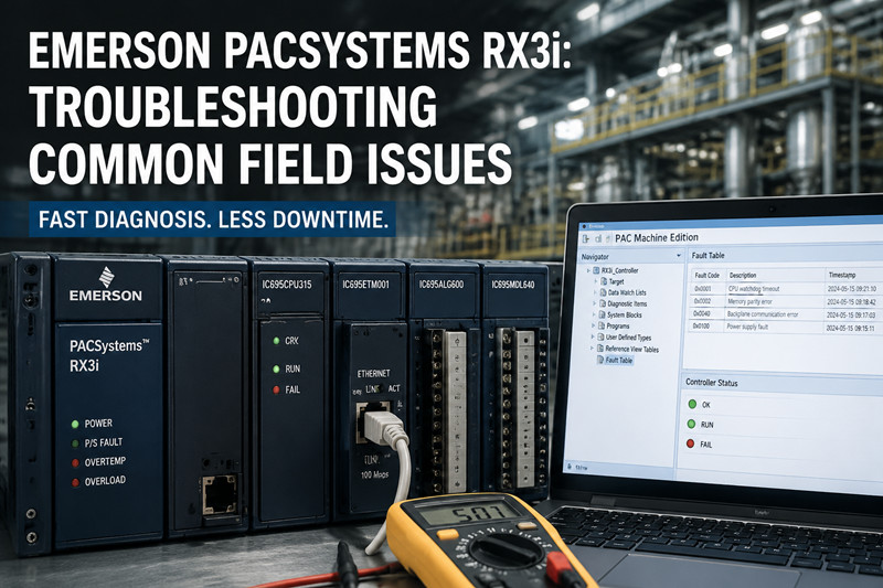 Emerson PACSystems RX3i: Solución de problemas comunes en campo