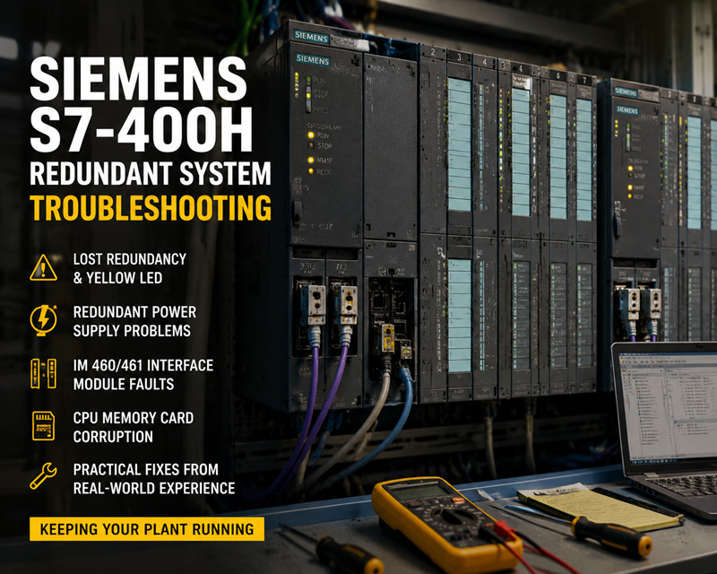 Solución de problemas del sistema redundante Siemens S7-400H