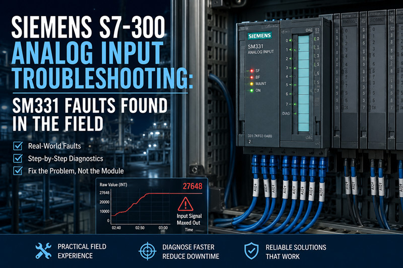 Solución de problemas de entrada analógica del Siemens S7-300: Fallos SM331 detectados en campo.