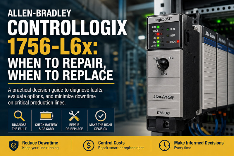 Allen-Bradley ControlLogix 1756-L6x: Cuándo reparar, cuándo reemplazar