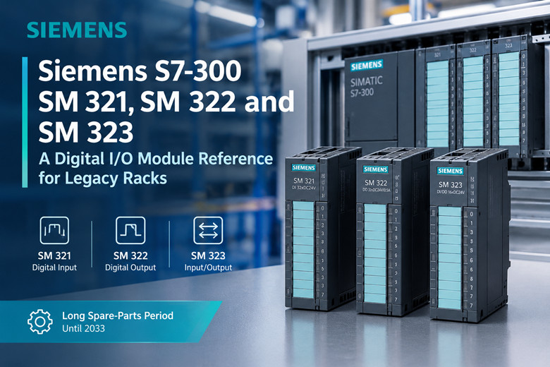 Siemens S7-300 SM 321, SM 322 y SM 323: Referencia de módulos de E/S digitales para racks heredados